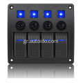 Αδιάβροχο 4 συμμορία μπλε LED Rocker Switch Panel